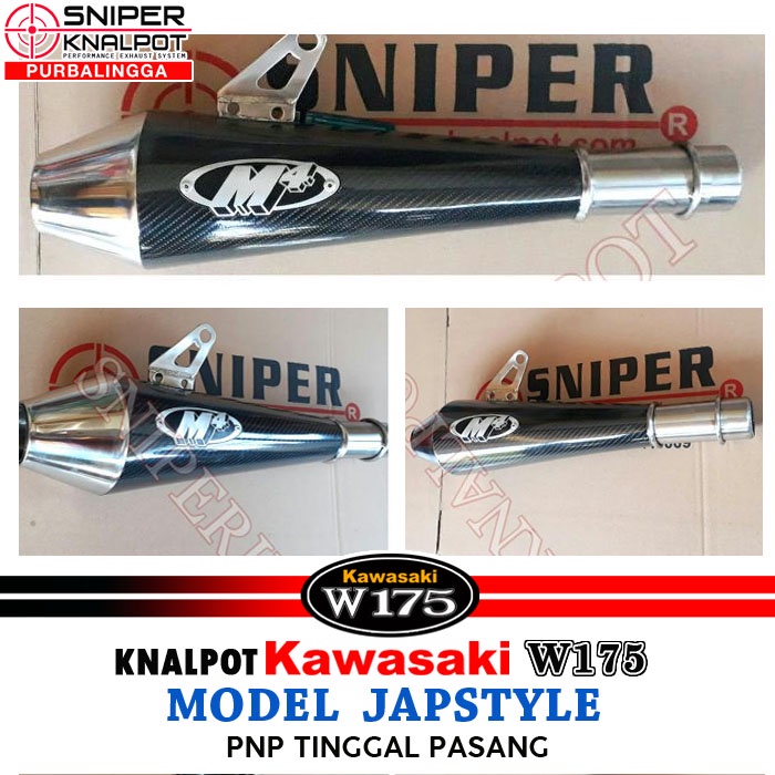 Knalpot W175 Kawasaki W175 Model  Japstyle PNP