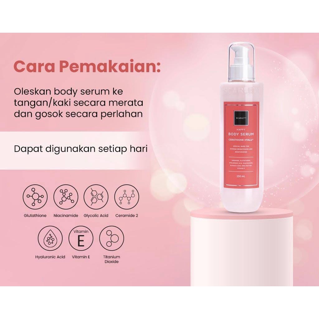 Scarlett Whitening Body Serum Scarlet Happy Series