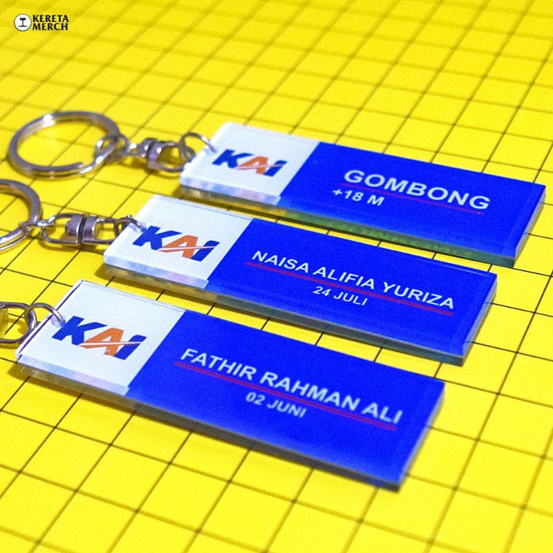 Gantungan Kunci Custom Akrilik Keychain Ganci Nama Stasiun Kereta Api Indonesia Souvenir Unik-3