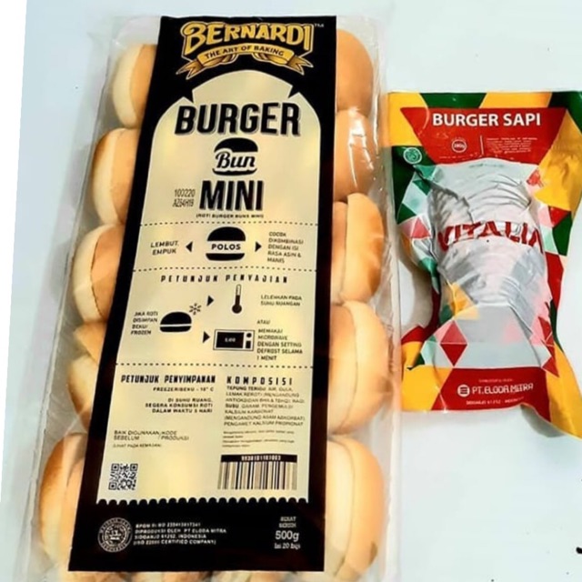 

Paket murah bernardi burger mini 20s+vitalia burger 20s