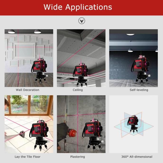 Laser Level 12 Line 3D Original Bergaransi