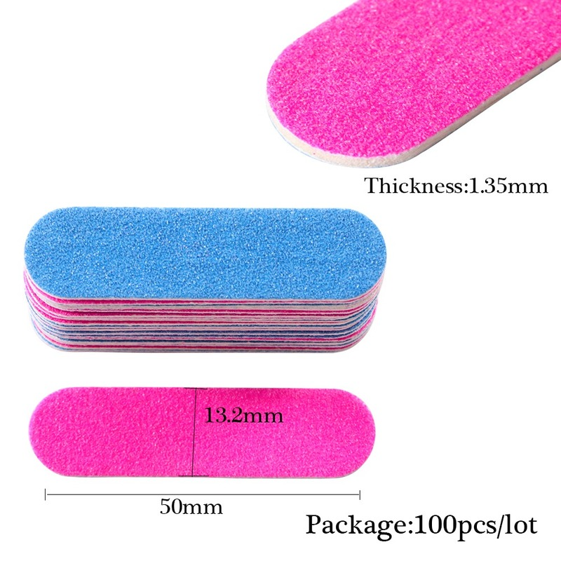 We Flower Double Side Mini Nail File Sanding Buffer Block Grit Professional Manicure Pedicure Tool