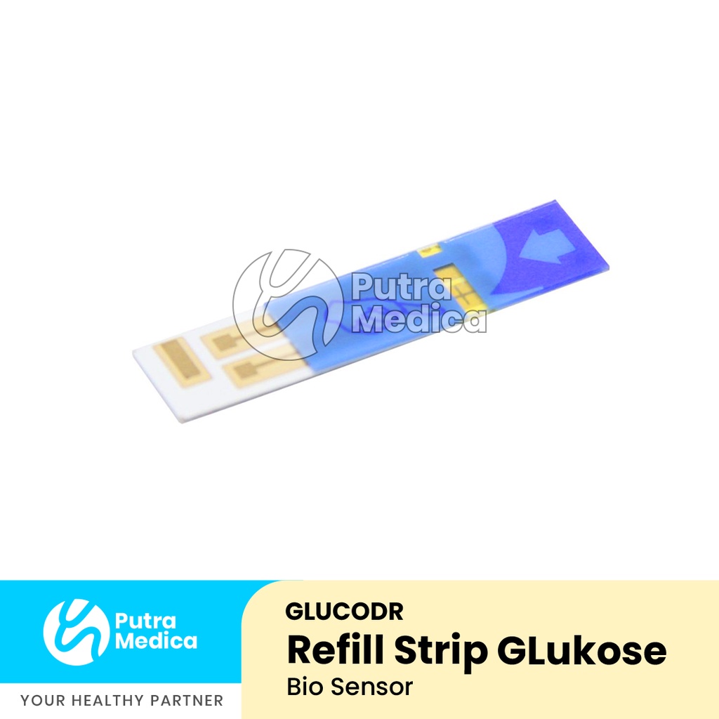 GlucoDr Bio Sensor Strip Glucose Gula Darah - 1 Botol isi 25 / Refill Test Strips Gluco Dr