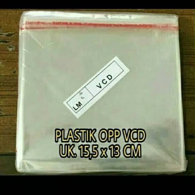 PLASTIK OPP VCD UK15,5 x13 CM (ISI 100 LEMBAR/PACK)