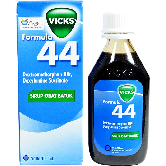 Vicks Formula 44 Obat Batuk 100ml Dewasa Spesialis Tenggorokan Gatal Kering Shopee Indonesia