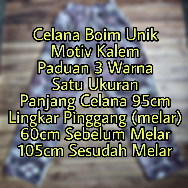 CELANA BATIK BOIM UNIK MOTIV 3 WARNA ORIGINAL IISSOHIB