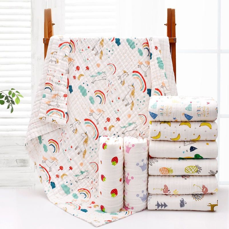 HANDUK MUSLIN 6 LAPIS 90x90 HANDUK BAYI / BABY TOWEL