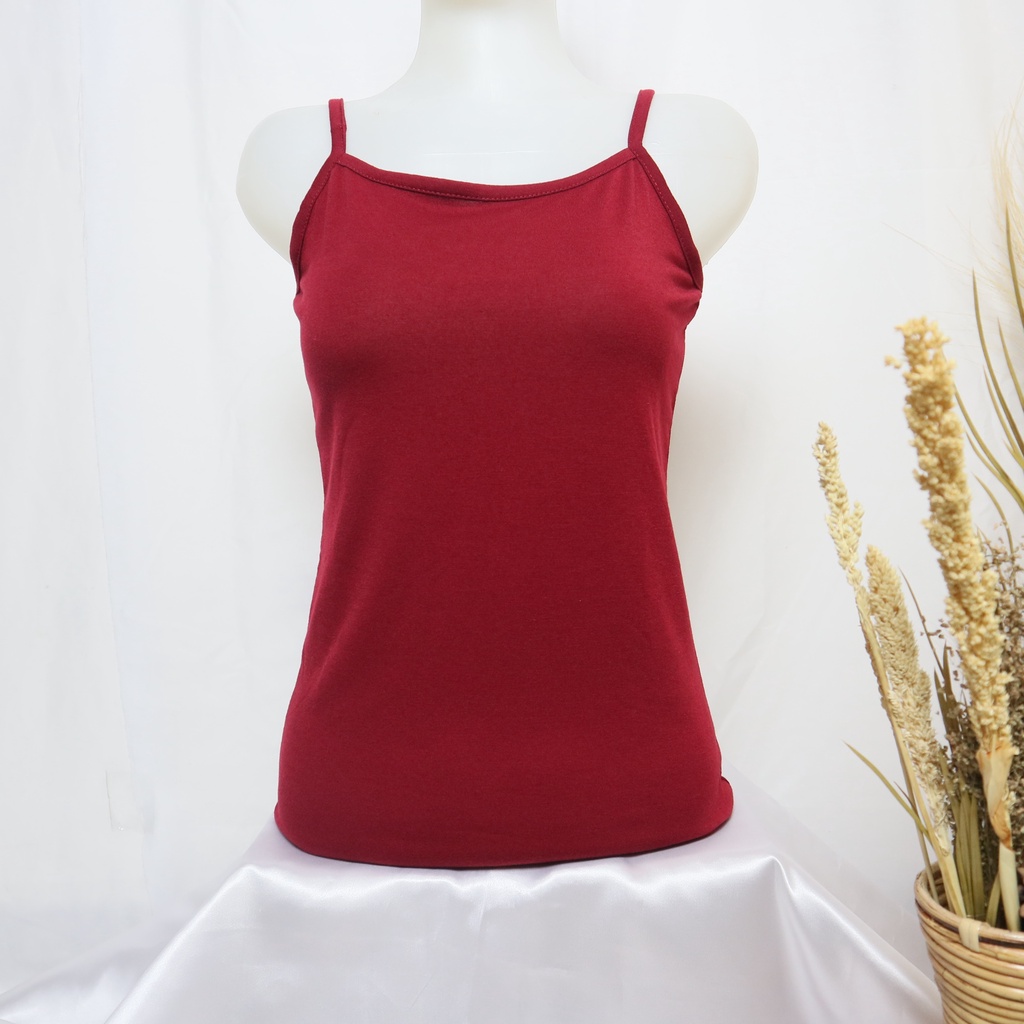 Singlet Wanita / Tangtop premium Wanita / Tanktop Polos / Tank Top Tali Kecil / SIZE M & L-MARON