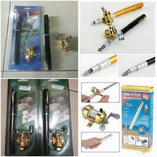 Alat Pancing Pena Alat Pancing Pena Pen Fishing Rod Set Reel + Joran