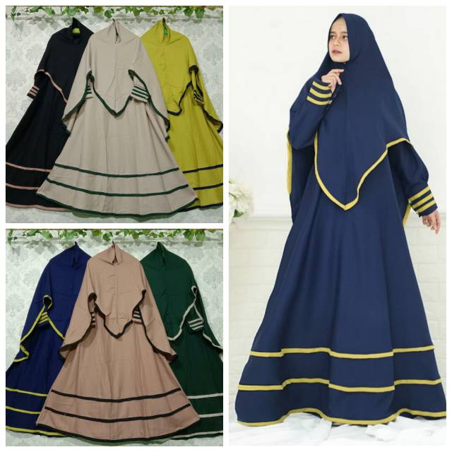 GAMIS SYAR'I POLOS JUMBO MOSCREPE MURAH | PUSAT GROSIR GAMIS SYARI | @vinahijabstore