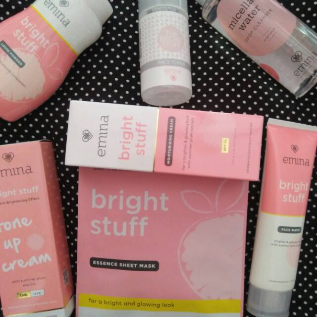 Paket Emina bright stuff komplit / paket emina the bright stuff / paket emina harian emina