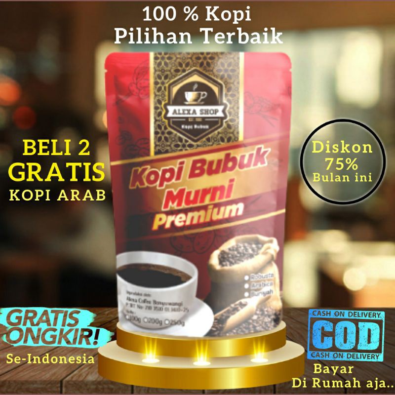 

Coffee Kopi Robusta Arabika Bubuk Premium Asli Murni Hitam Kiloan Tanpa Ampas Murah