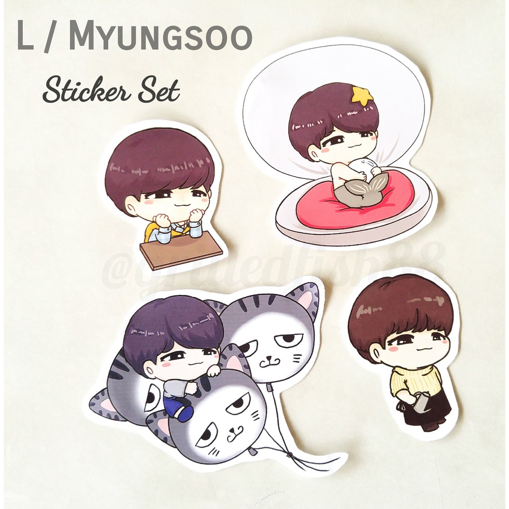 [READY STOCK] INFINITE L / MYUNGSOO Sticker Set by pearblossom