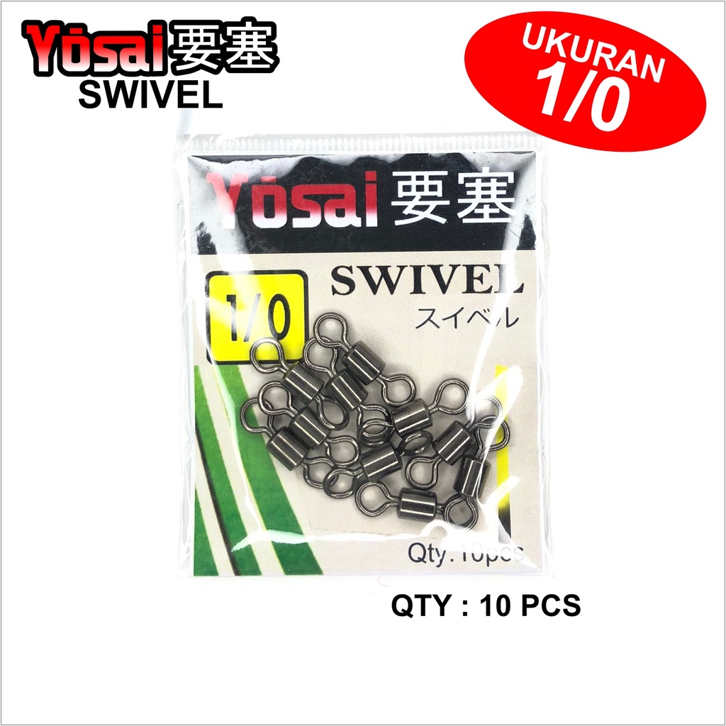 Rolling Swivel Kuat Kili-kili Anting No  1/0 - 2/0 - 3/0 - 4/0 Kail Pancing Hook swipel