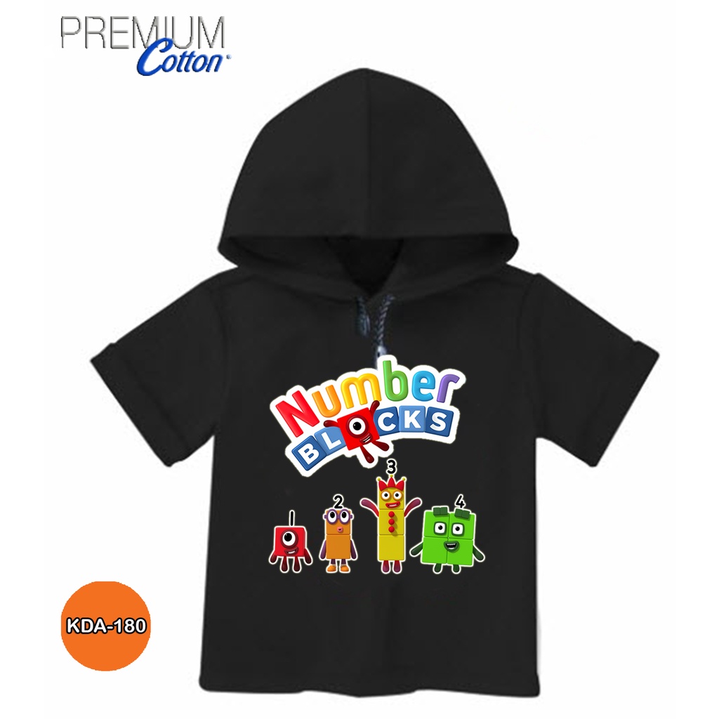Baju Numberblocks Baju Hoodie Anak Bahan Tshirt Original #KDA-180