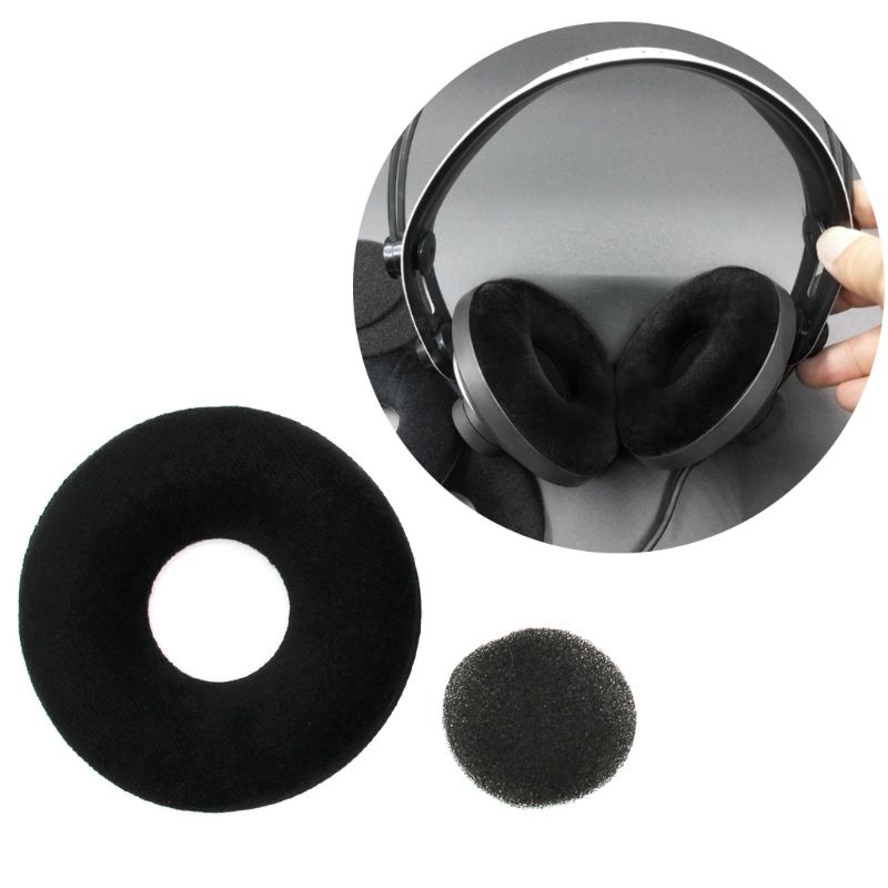 Cre 2PCS Bantalan Earpad Pengganti Bahan Flanel Lembut Untuk Headset AKG K121 K121S K141 MKII K142HD