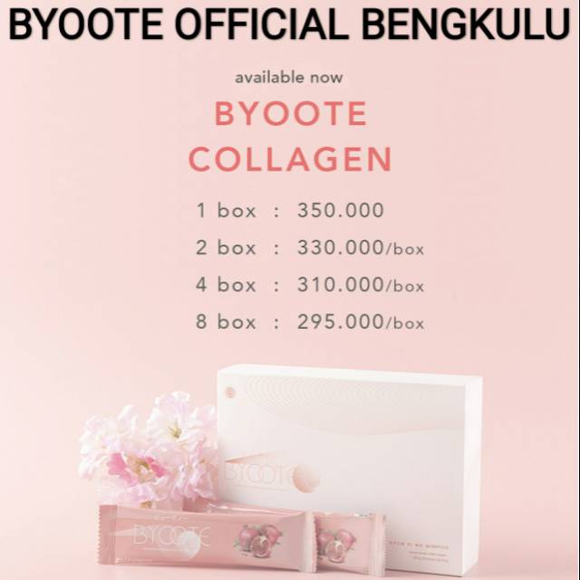 BYOOTE COLLAGEN DRINK 1 BOX 16 SACHET / AGEN BYOOTE BENGKULU / MINUMAN COLLAGEN BYOOTE / JUAL BYOOTE