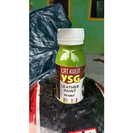 cat jaket kulit asli,warna hijau pupus/muda 80 ml.cat tas kulit asli,cat sepatu kulit asli DLL