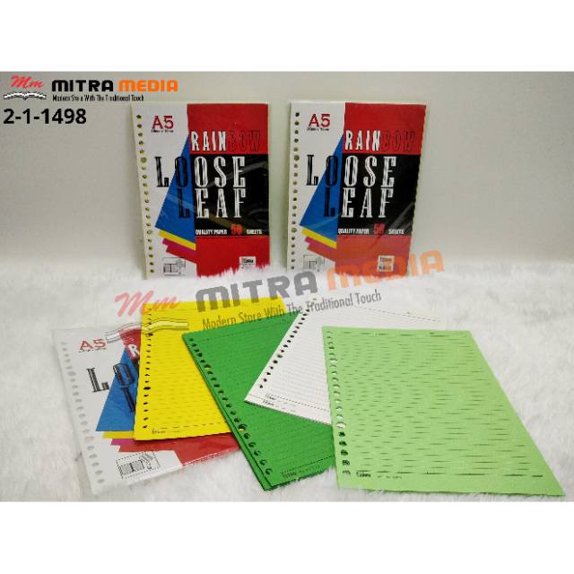 

LOOSE LEAF RAINBOW A5 ISI 50-100 LEMBAR