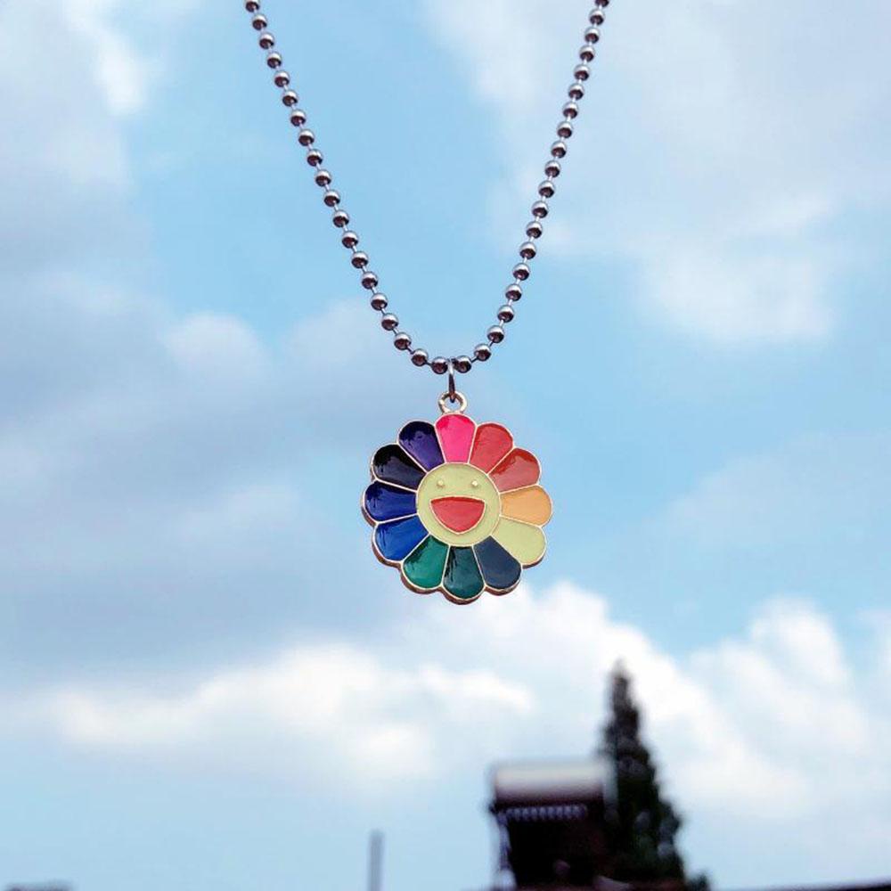 Needway   Smiley Bunga Liontin Kalung Wanita Alloy Kpop Murakami Street Style Harajuku Fashion Jewelry