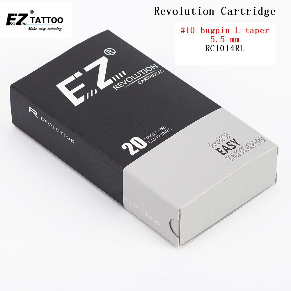 

PRODUK IMPORT RC1014RL EZ Revolution Cartridge Tattoo Needles #10 Bugpin (0.30 mm) Regular Long