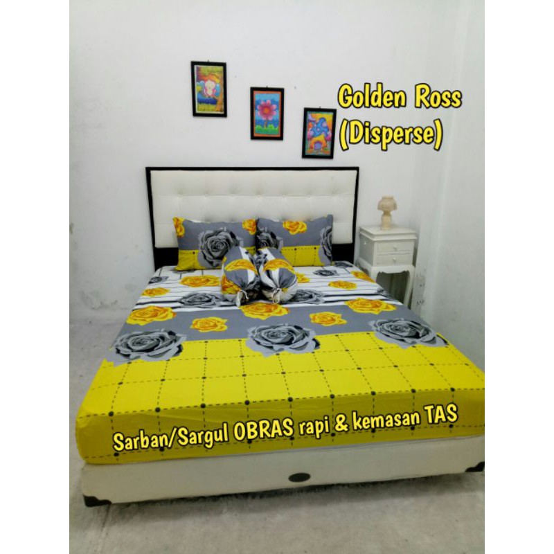 Sprei Katun Motif Golden Ross