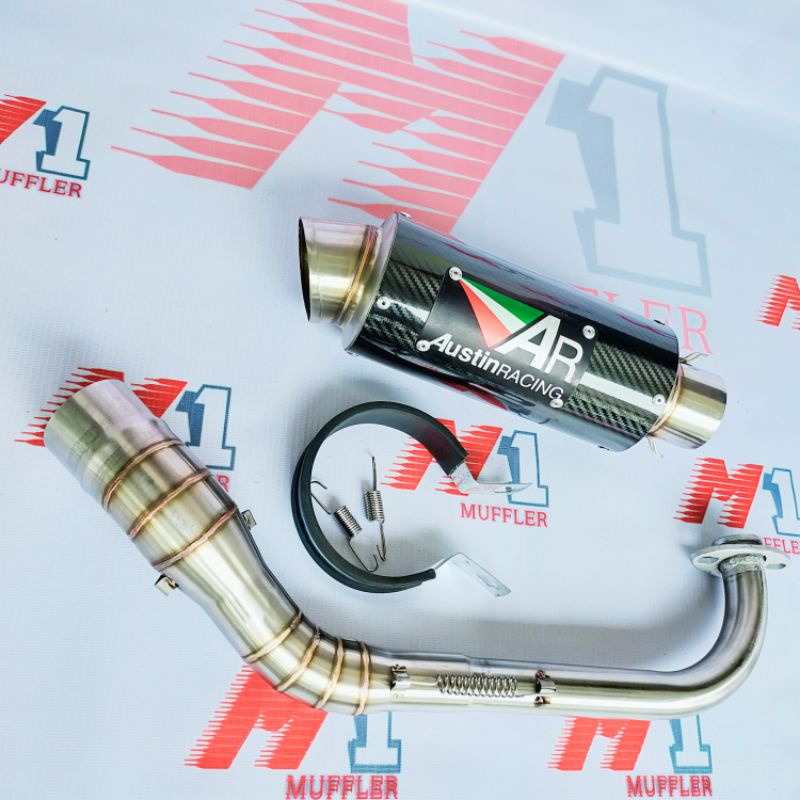 Knalpot Racing Nmax Aerox Pcx Vario Adv Lexi Scoopy Beat Mio Xmax Fullsystem Austin-Carbon