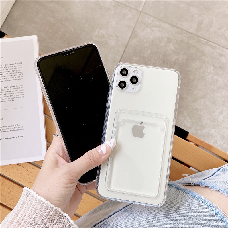 Shockproof Transparent Card Case Oppo A5 A9 2020 A12 A7 A5S A31 2020 A52 72 A53 A91 A16 A15 A15S A35 Reno3 5 6 Realme 5 5i 5S C11 F9 Reno5F A94 4G A54 4G A74 4G Reno5 Remi Note9 Pro Note8 Pro Note10 pro Redmi9 9a 9c 9T 8 7A Xiaomi POCO X3 M3 Soft TPU Case-7