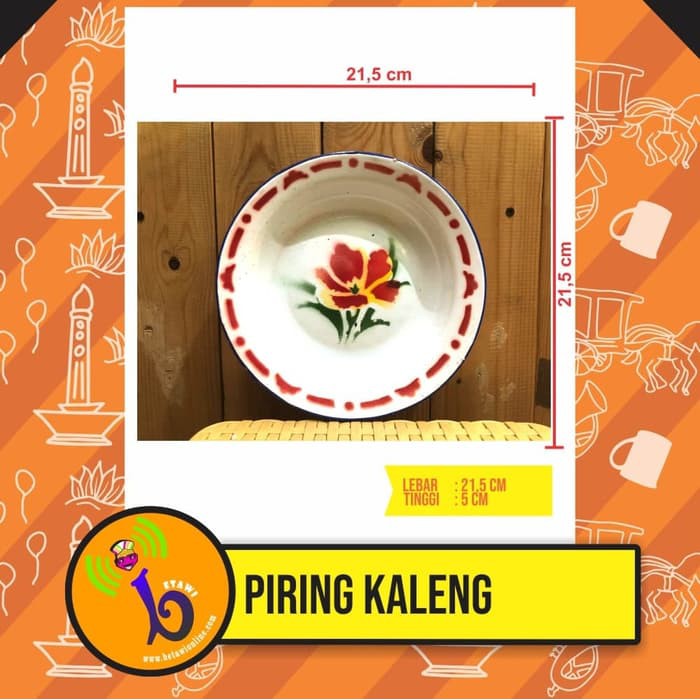 Piring Kaleng Enamel / Blirik / Lurik / Jadul[ SATUAN ]