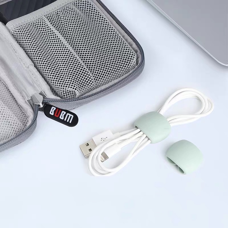 4 Color  Portable Reusable Cable Clips/ Charger Cord Organizer Buckle / Multipurpose  Earphone Line Tidy Holder / Cable Management Winder