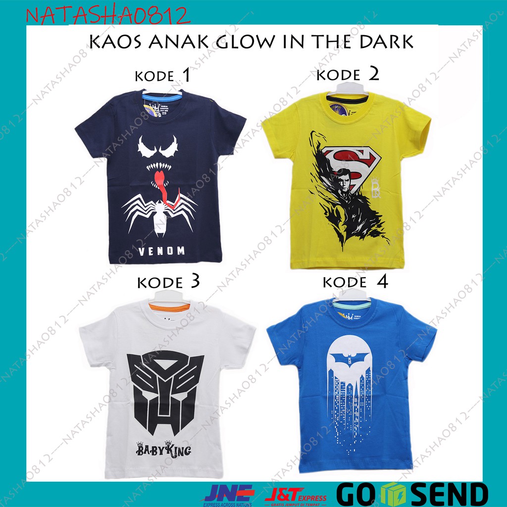 BABY KING Kaos Anak Glow in The Dark  Size 2 Shopee Indonesia