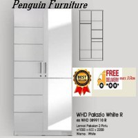 LEMARI PAKAIAN 2PINTU WHD PALAZIO WHITE R OLYMPIC