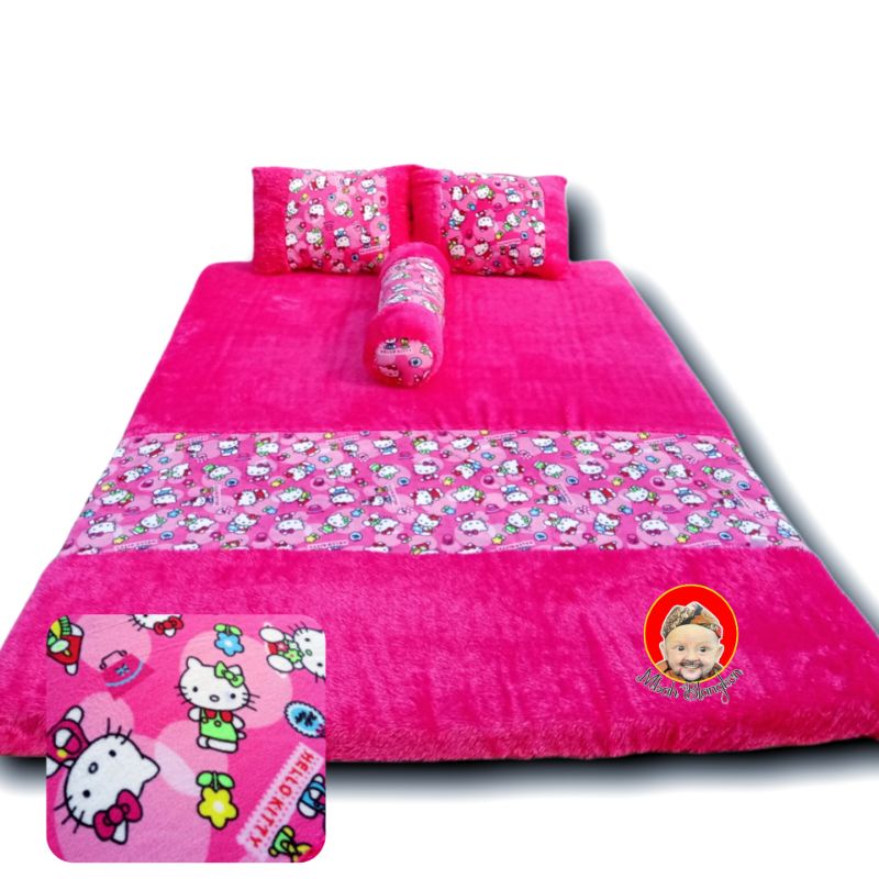 FREE 2BANTAL 1GULING  Premium Kasur Bulu Karakter 180x120x7cm By Mbah Blangkon