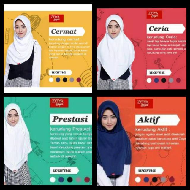 KERUDUNG SEKOLAH ZOYA/JILBAB INSTAN TRENDY/KERUDUNG SIMPLE MASA KINI/JILBAB SYARI MUSLIMAH