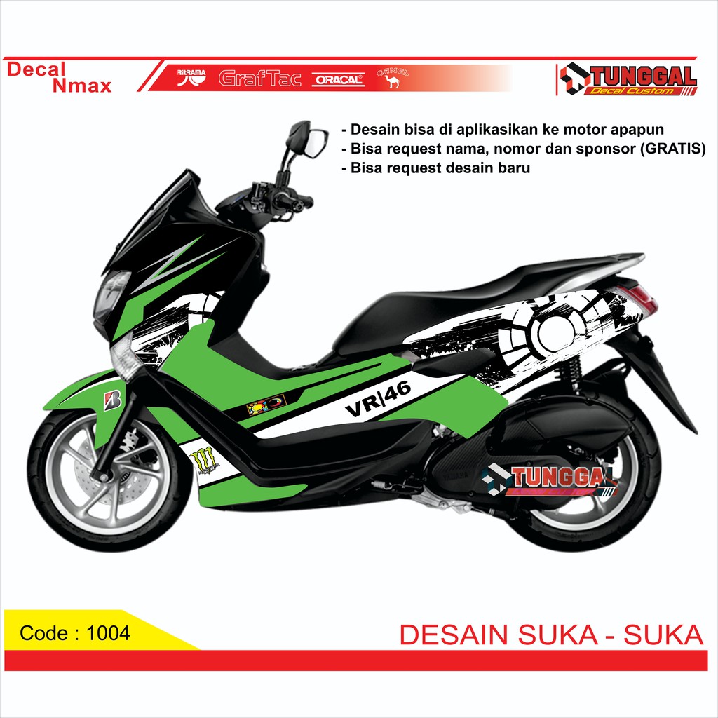 stiker motor nmax decal full body desain custom bisa request