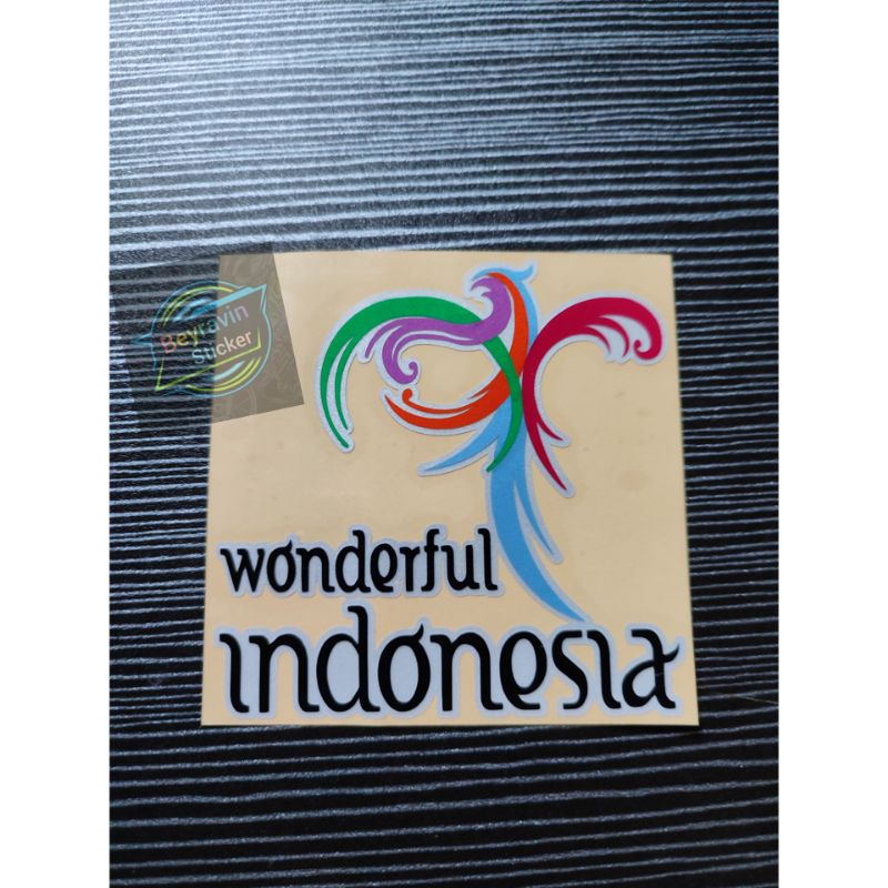 Sticker wonderful Indonesia kecil cutting