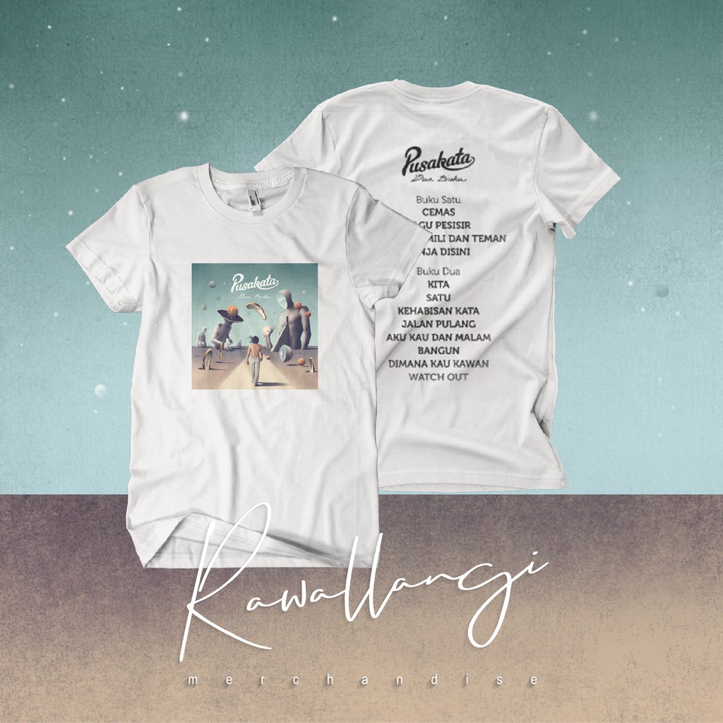 Kaos Merchandise Pusakata Dua Buku / Kaos Band Original