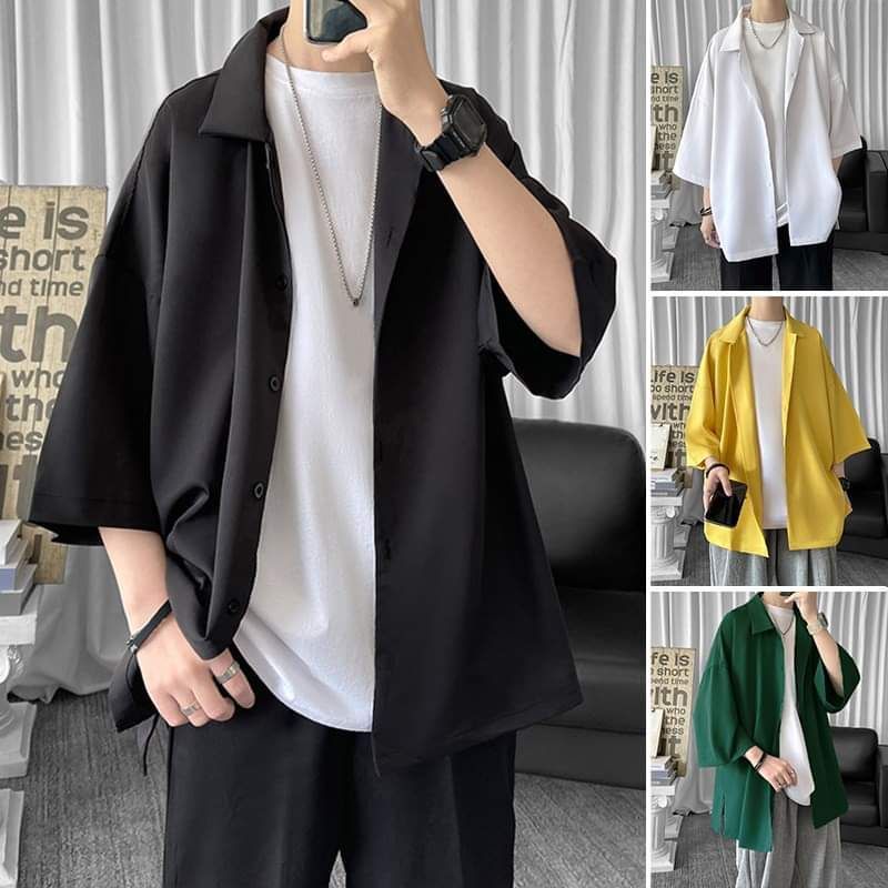 Men Oversize Shirt Series.Korean Oversize style.Men Summer Shirt