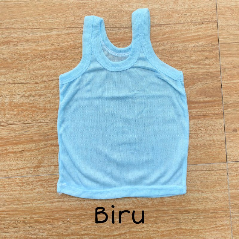 1/2 LUSIN (6 pcs) Singlet bayi WARNA ukuran S / M / L / XL grosir