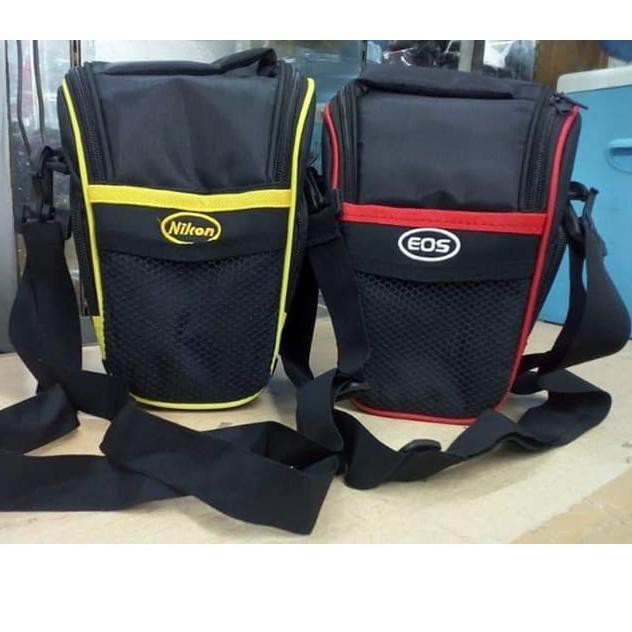 olu#53 Tas Kamera DSLR Canon Nikon Sony SLR Camera Segitiga Tali Slempang EOS 1300D 1500D 3000D 200D