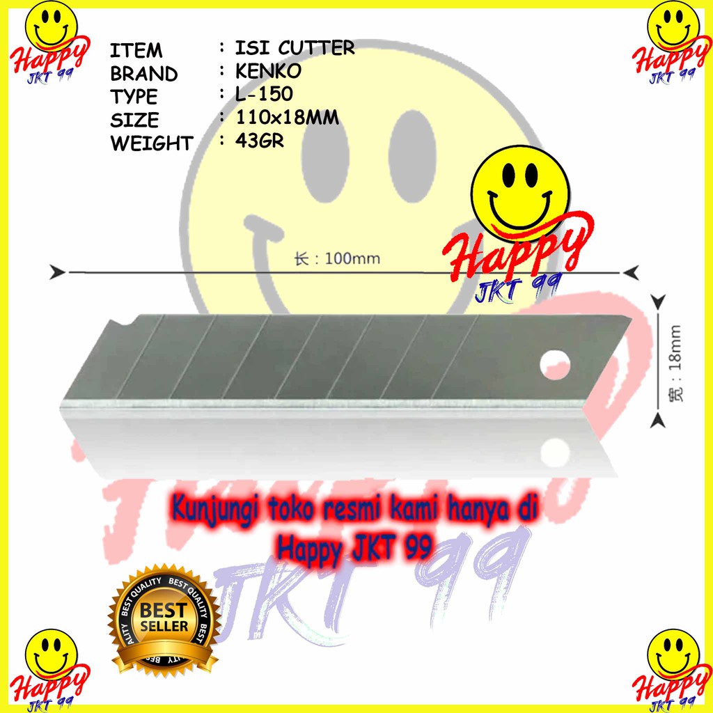 [ HAPPY JKT 99 ] ISI CUTTER REFIL MATA PISAU BESAR