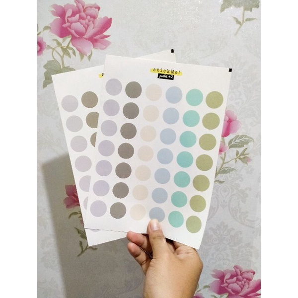

STIKER BENTUK POLKADOT DIY WARNA PASTEL #2 AESTHETIC JURNALING READY STOK