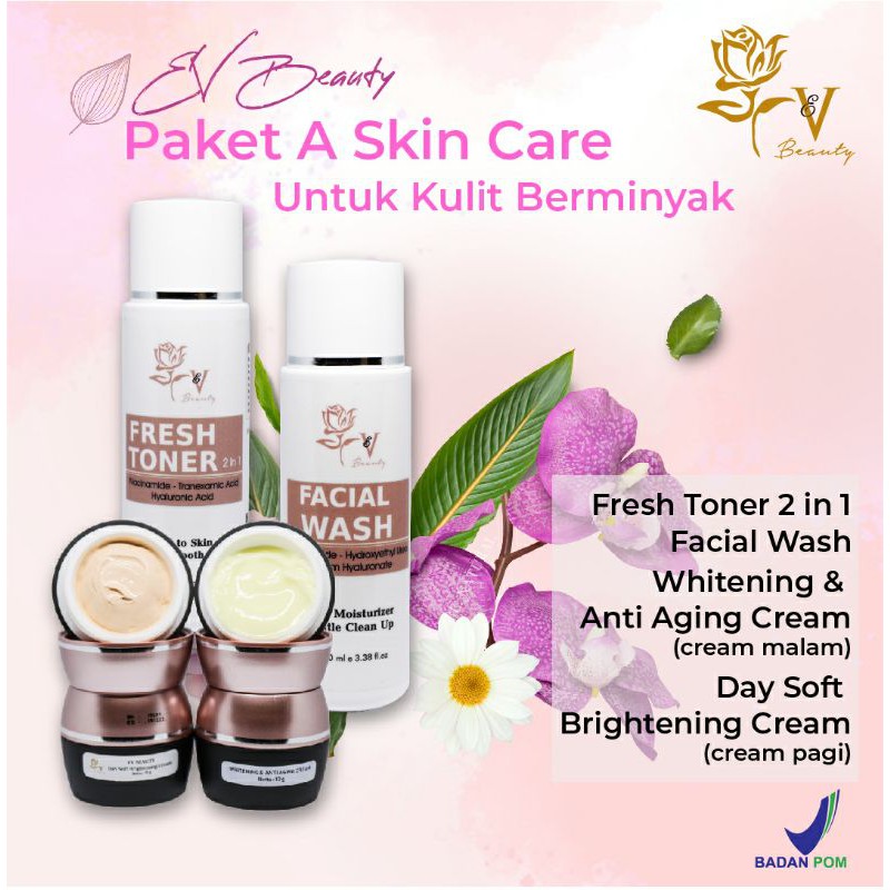 WHITENING SERIES "A" EV BEAUTY/KULIT BERMINYAK