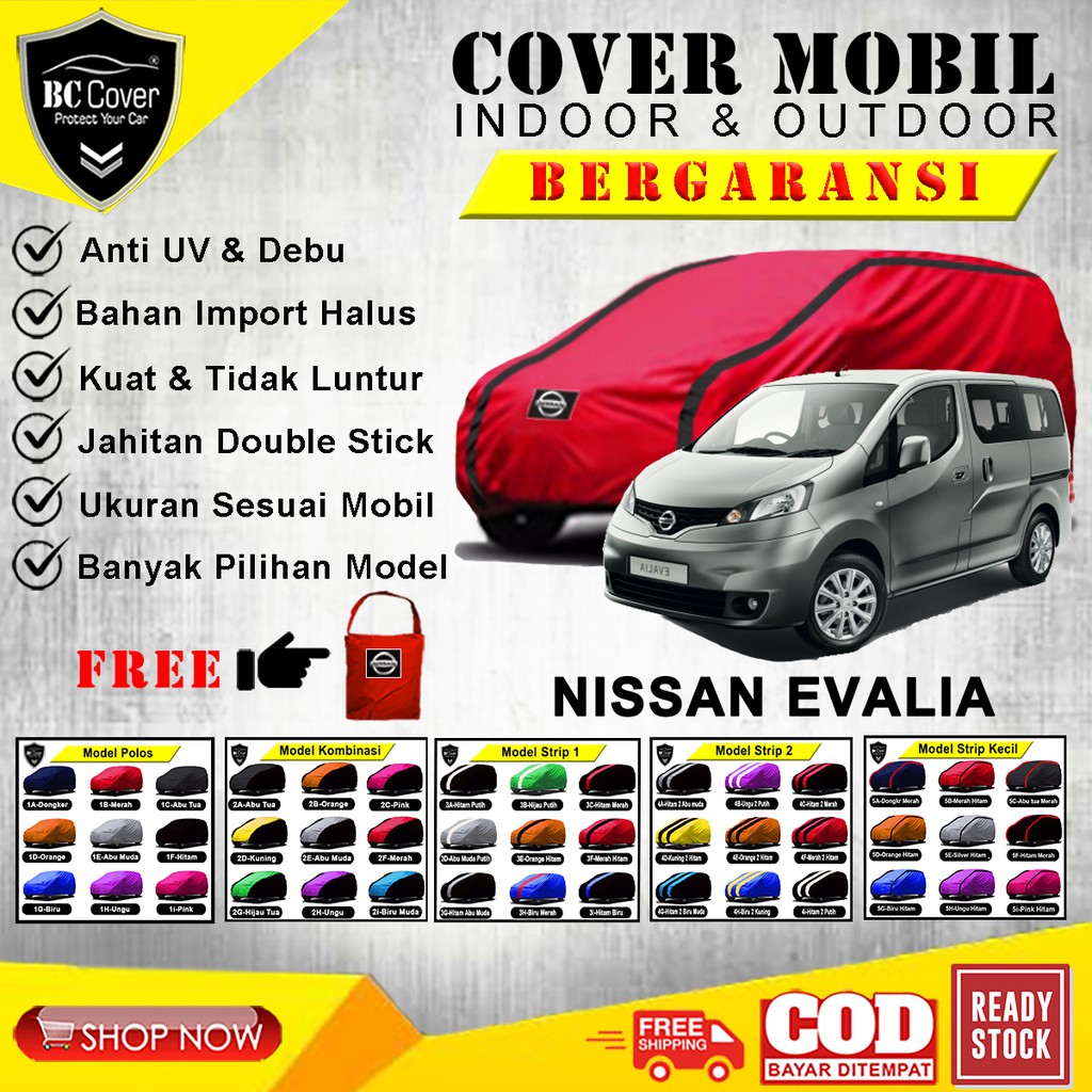 Body Cover Mobil Nissan Evalia / Sarung Mobil Evalia / Selimut Pelindung Jas Penutup Mantol Kerudung Mantel Tutup Mobil Nissan Evalia NV200 Outdoor