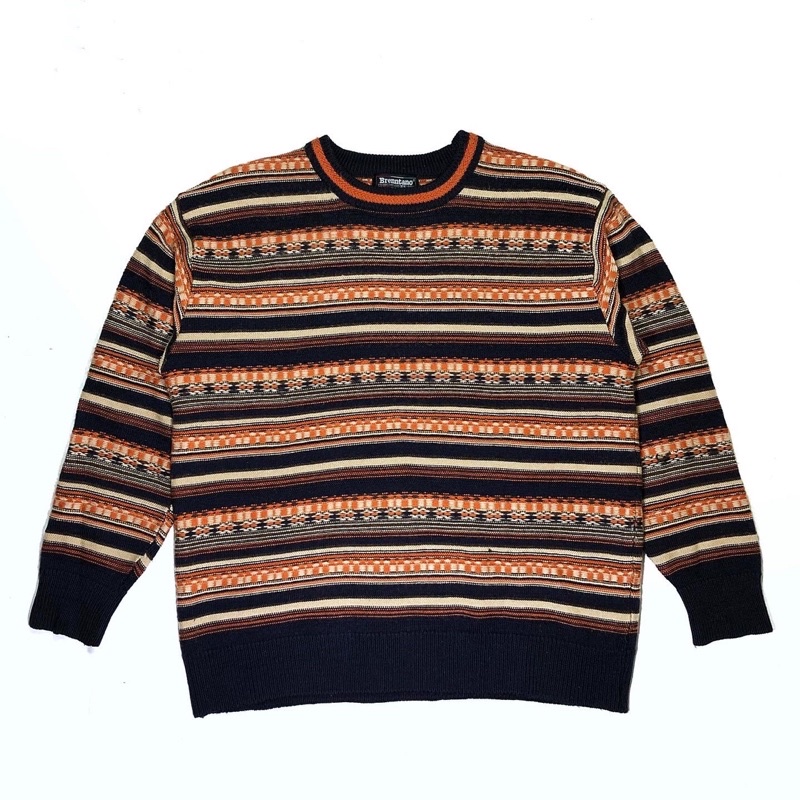 Brenntano Crewneck Rajut Tribal or Coogi Style
