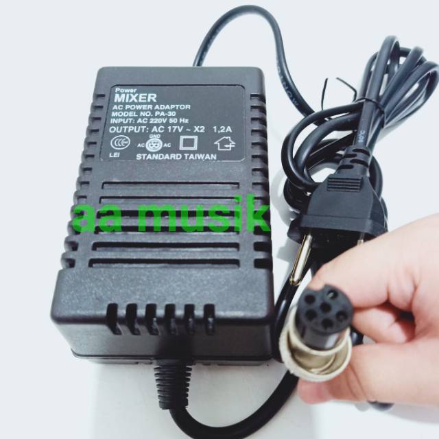 ADAPTOR MIXER 6 PIN 17V 600mA