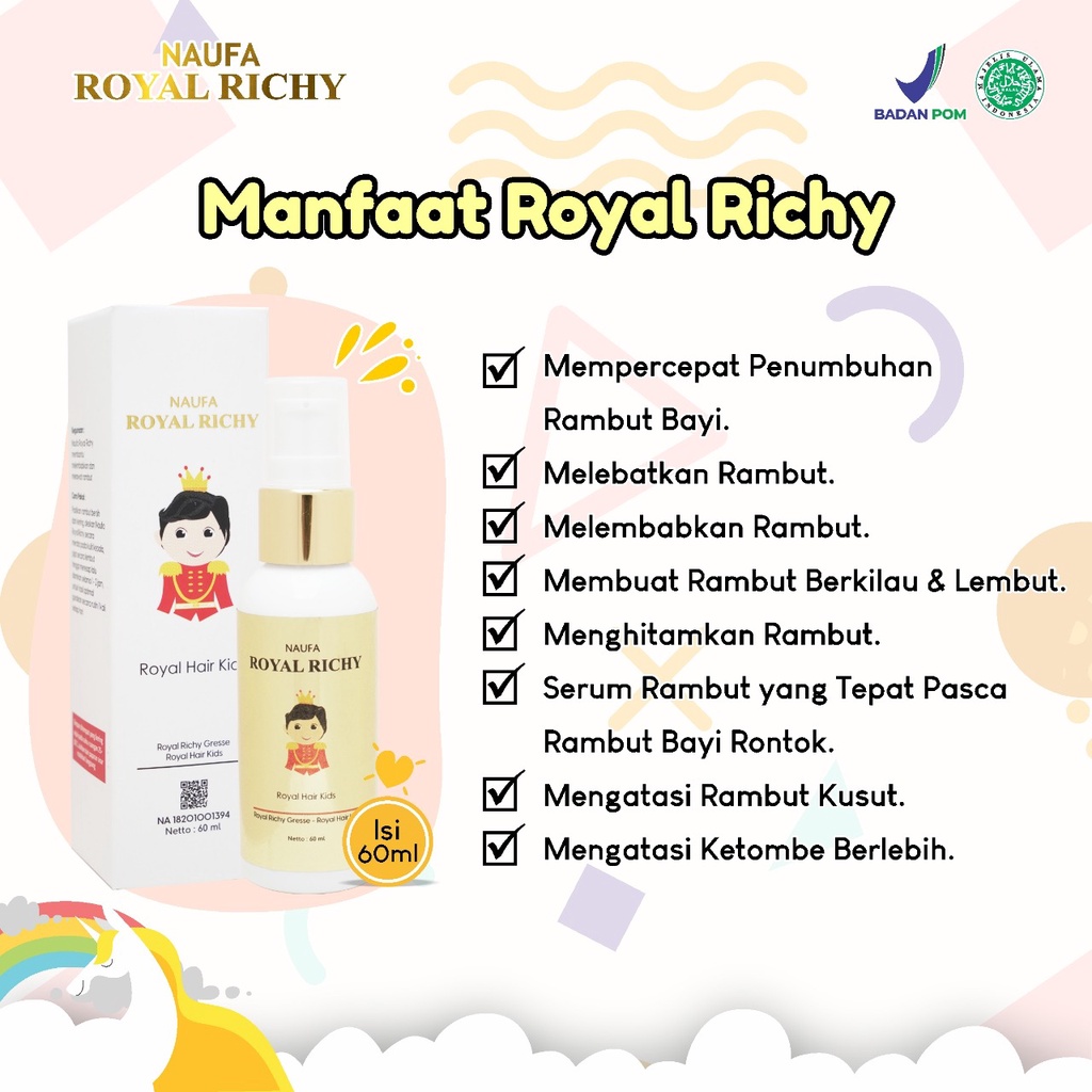 PAKET RESELLER SUPER HEMAT 10 Botol - NAUFA Royal Richy Vitamin Minyak Kemiri Penyubur / Penumbuh Rambut Bayi