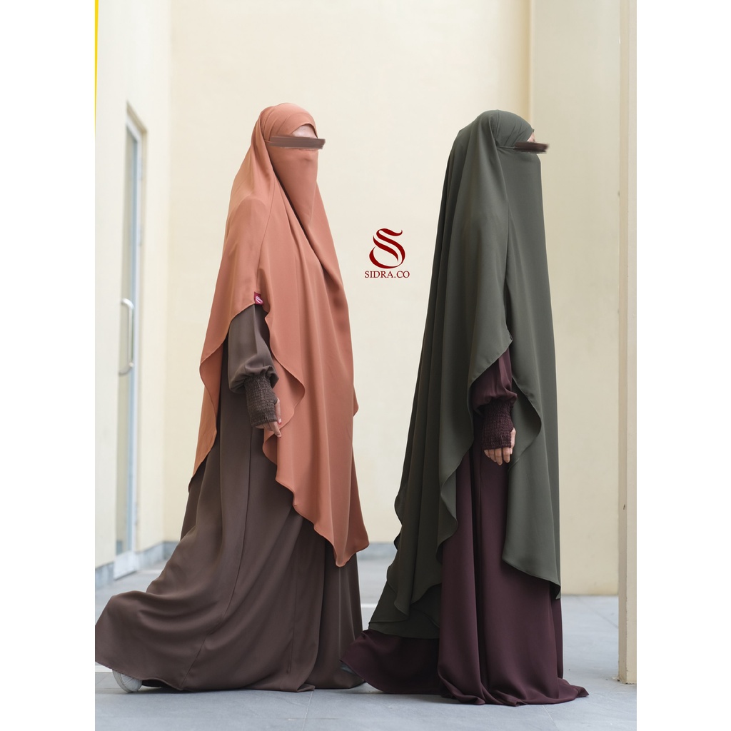 ESPECIALLY SET GAMIS KHIMAR by SIDRA klambieakhwat BISA COD | Abaya bhist manset handshock jempol kantong kanan kiri tangan balon bahan kinara jilbab french khimar niqob cadar bandana