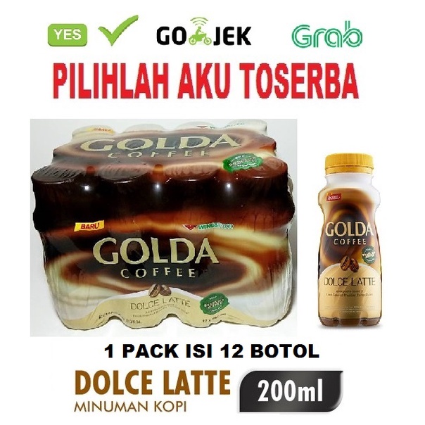 GOLDA Minuman Kopi Dolce Latte 200 ml - ( 1 pack isi 12 botol )