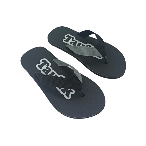 Sandal Jepit Custom Nama Tali Webbing HITAM ABU Editions